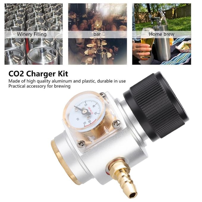 Aluminium Tr21x4 Schroefdraad CO2 Patroon Kit Soda Apparatuur Accessoires voor Soda Bier Brouwen black