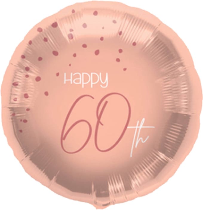 Folat - Folieballon 60 Jaar Elegant Lush Blush 45cm