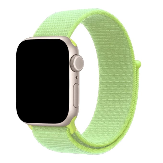 2+1 | Apple Watch Bandje Flyne - Geweven - Nylon - Neongeel