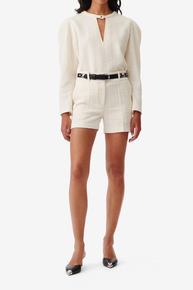 IRO Paris Allison Short Ecru Maat: 34 | Korte Broeken Outlet | Dames | Ecru