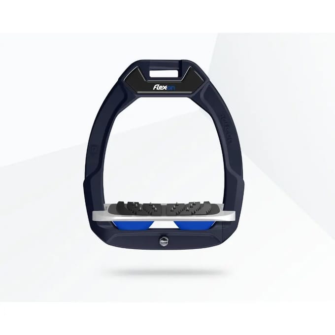 Veiligheidseisen voor de ruitersport, schuin Ultra Grip Groen/Grijs/Blauw Flex-On Safe-On