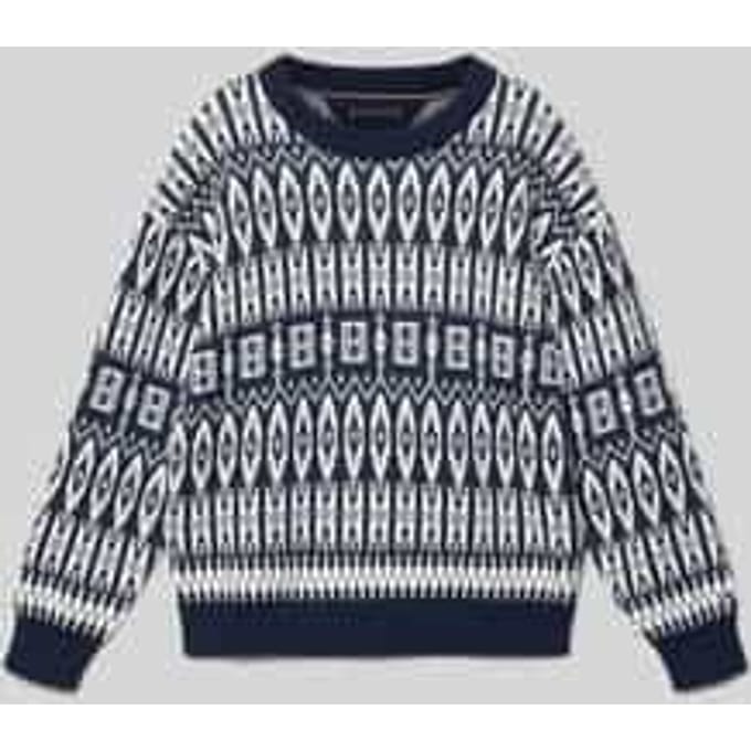 Regular fit gebreide pullover van katoenmix, model 'FAIRISLE'
