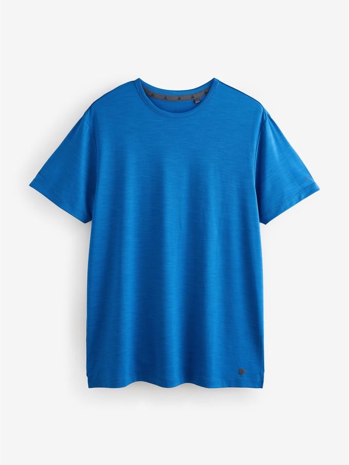 Next - Heren - Active Gym trainingstop T-shirt met korte mouwen - Blauw