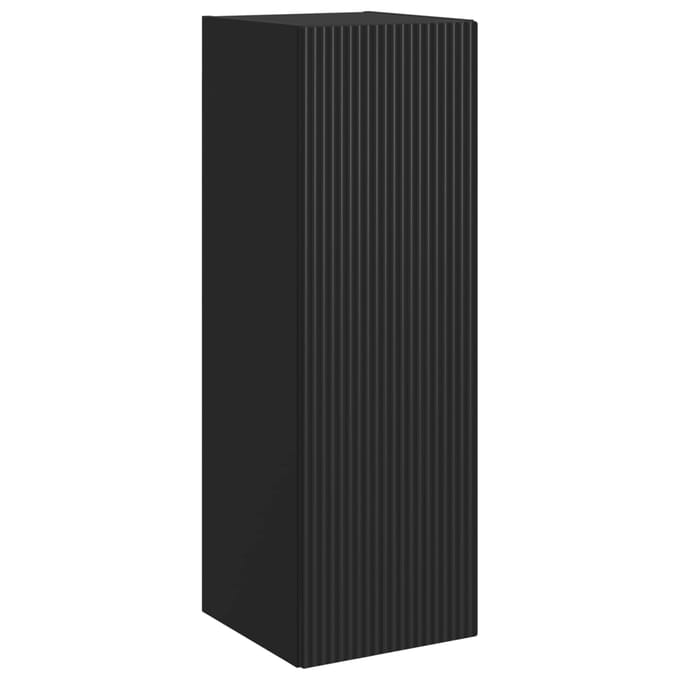 vidaXL - Wandgemonteerde - Badkamerkast - Zwart - 33 - x - 34,5 - x - 100 - cm