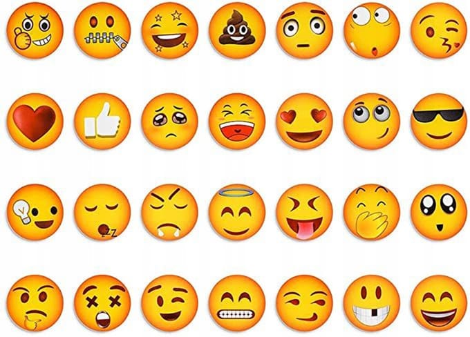 BK - Koelkastmagneten - Emoticons - Set van 28 - Veilig voor Kinderen