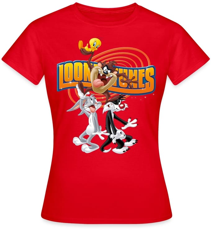 Looney Tunes Bugs Taz Tweety Sylvester T-Shirt Dames