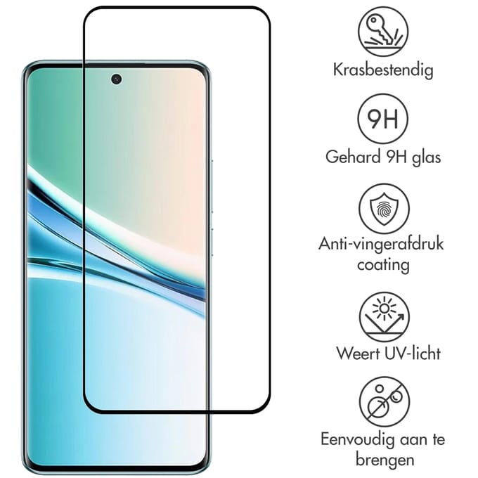 Accezz Screen Protector - Geschikt voor Xiaomi Redmi Note 15 (4G) - Gehard Glass Full Cover