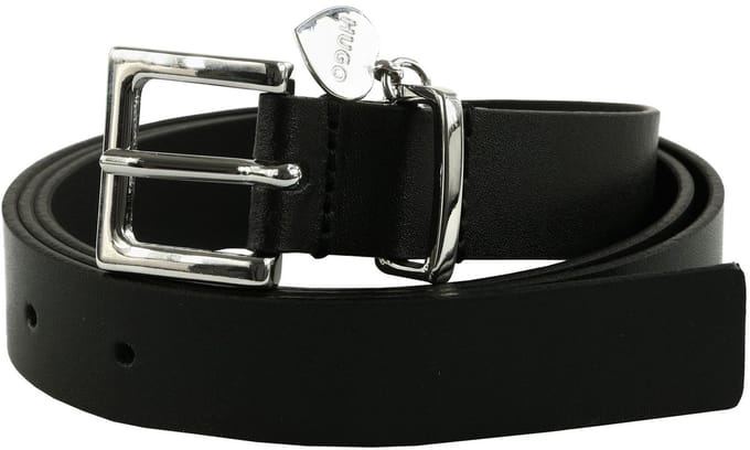 HUGO Leren Riem Tailleband Amelia H Leather Belt W85 Black Zwart
