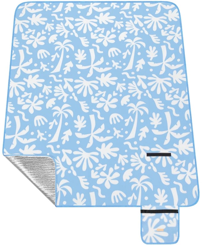 Spokey Breeze XL Picknickdeken - Blauw / Wit - 210 x 150 cm