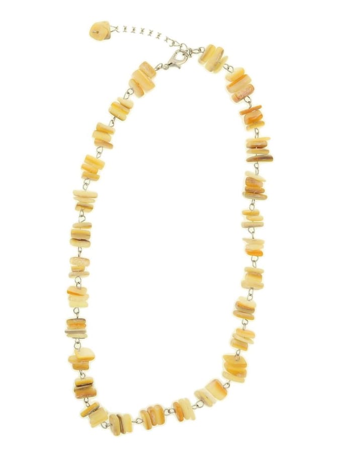 Behave - Beige bruine schelpen ketting 40 cm