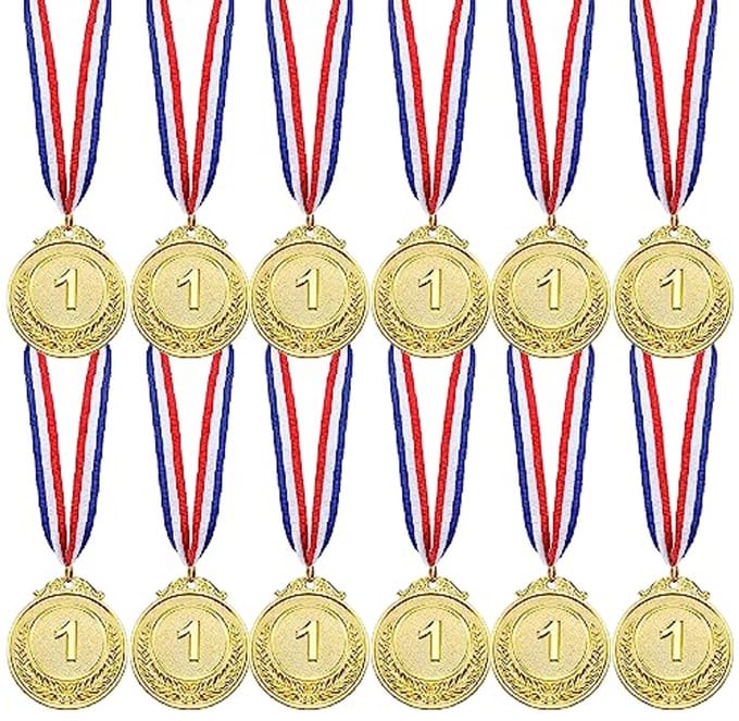 Gouden Winnaarmedaille - 12 Stuks voor Sportprijzen