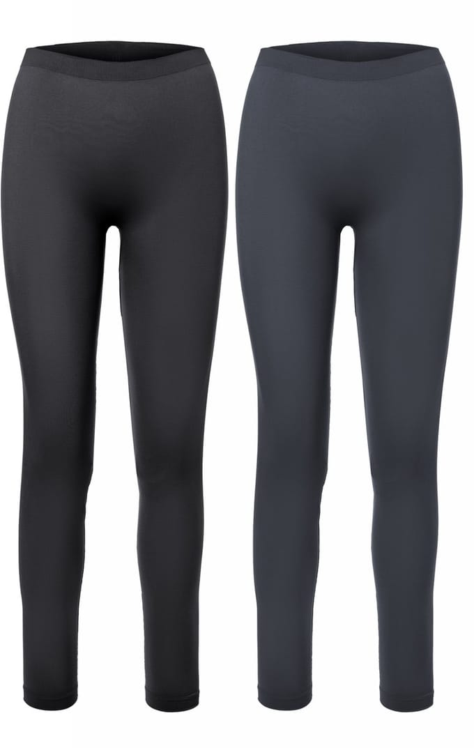 Ladeheid Dames Thermobroek 2 Pack - Sport - Lang - Sporbroek - Polyamide – Zwart/Grafiet – M - LA-LA40-261-TMPW-2B