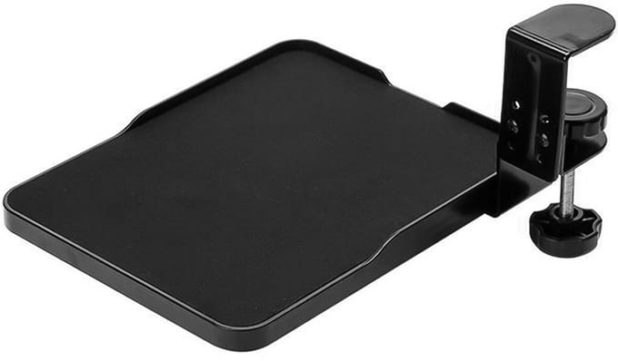 Dailygoody - Muislade Clip - Ergonomische Muisplatform - Uitschuifbaar - Zwart - Muislade Uitschuifbaar - Onder Bureau - Verlengstuk