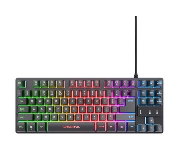 Trust GXT 833 Thado - Bedraad Gaming Toetsenbord - Tenkeyless (TKL) - PC/PS5 - QWERTY - Zwart
