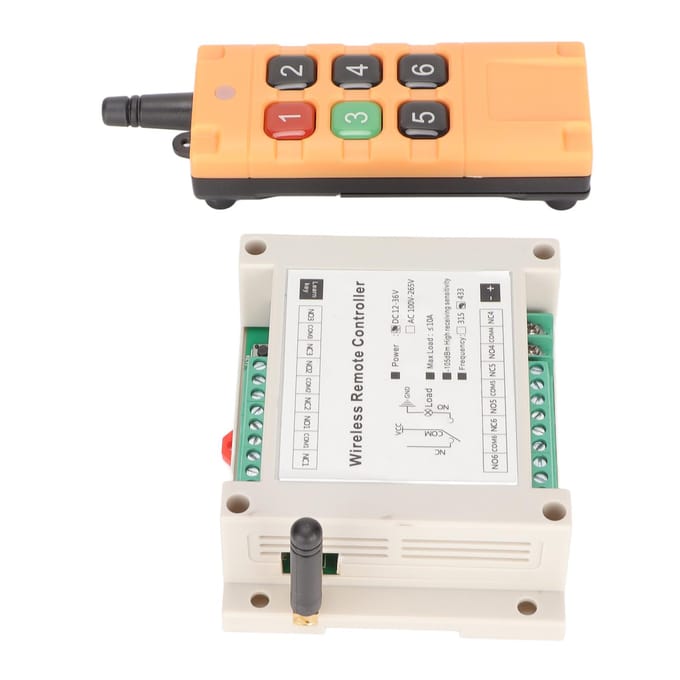 Afstandsbedieningsschakelaar Multifunctioneel 6CH 433Mhz Afstandsbedieningsrelais voor Elektrische Deuren Ramen beige