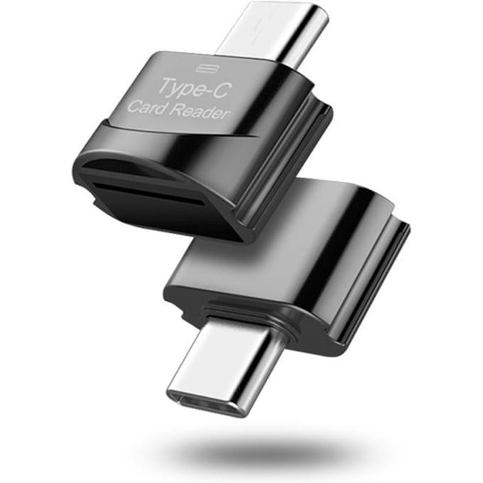 Hoge snelheid Micro-USB/Type-C geheugenkaartlezer TF Micro-SD OTG telefoonadapter Type-c zwart