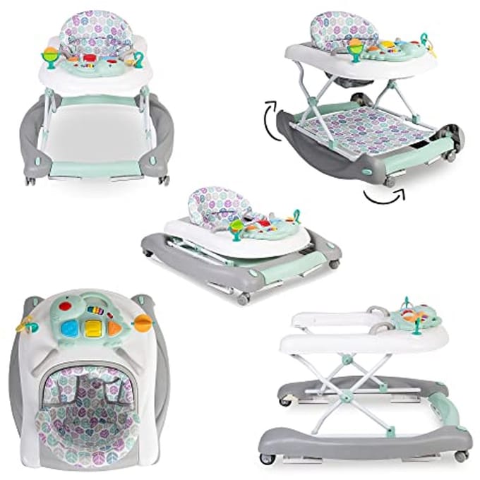 3-in-1 Wandelaar, Rocker en Push Along voor Baby's - Aqua