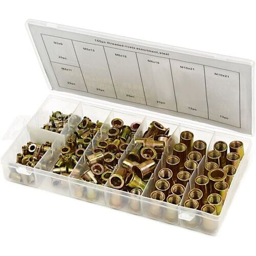 HBM 150 Delig Blindklinkmoeren Assortiment Staal