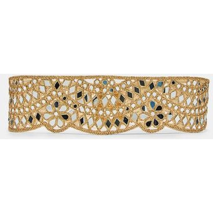 Stradivarius Cinturón espejos ondas  Goud OS