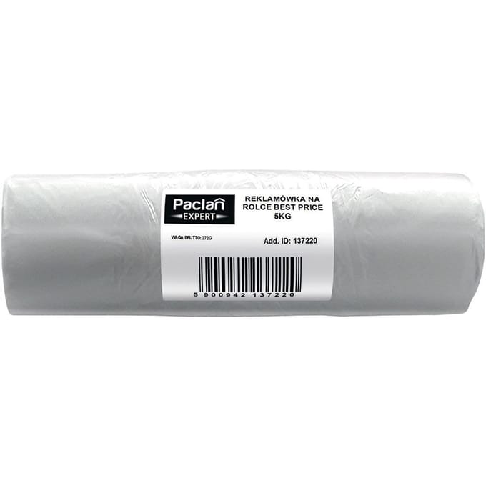 Paclan EcoLine – Plastic Draagtassen op Rol – HDPE – Transparant – 43x35 cm