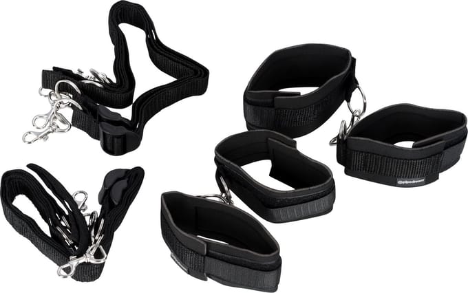 Pipedream Fetish Fantasy Bondage - Boeien Cuff & Tether Set zwart