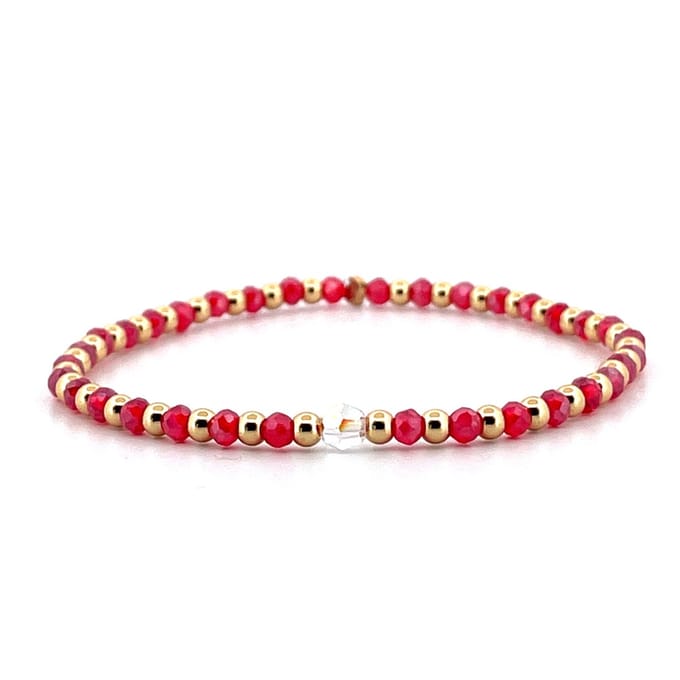 Heaven Eleven - dames armband - swarovski - rvs goud - 3mm - 17cm