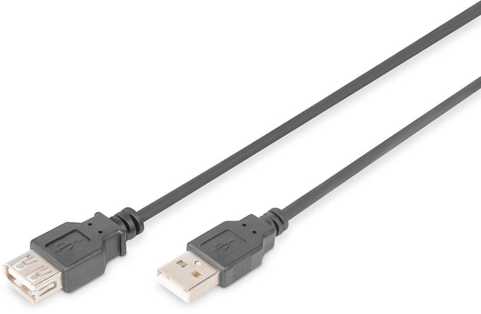ASSMANN Electronic USB 2.0 A Male naar USB 2.0 A Female - 1.8 m