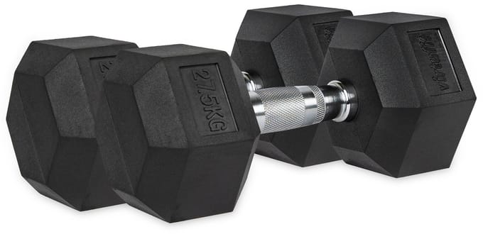 VirtuFit Hexa Dumbbell Pro Set - 2 x 27,5 kg - Hexagon Dumbbell - Krachttraining - Set van 2