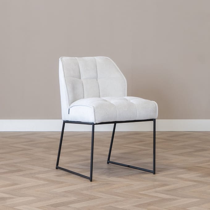 Bronx71® Scandinavische eetkamerstoel Jelle off white - stoel