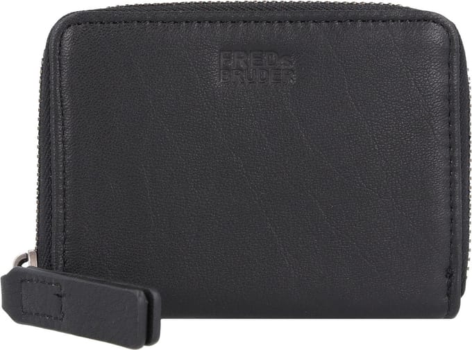 FREDsBRUDER Leren Portemonnee FB Coin Nugget II Black Zwart