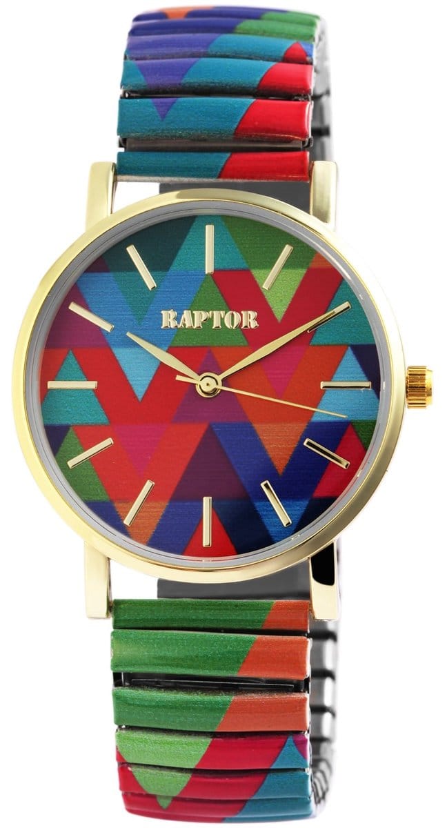 Raptor Herenhorloge siliconen JW20204 met echte leren band, 5ATM, basic, modern, zakelijk