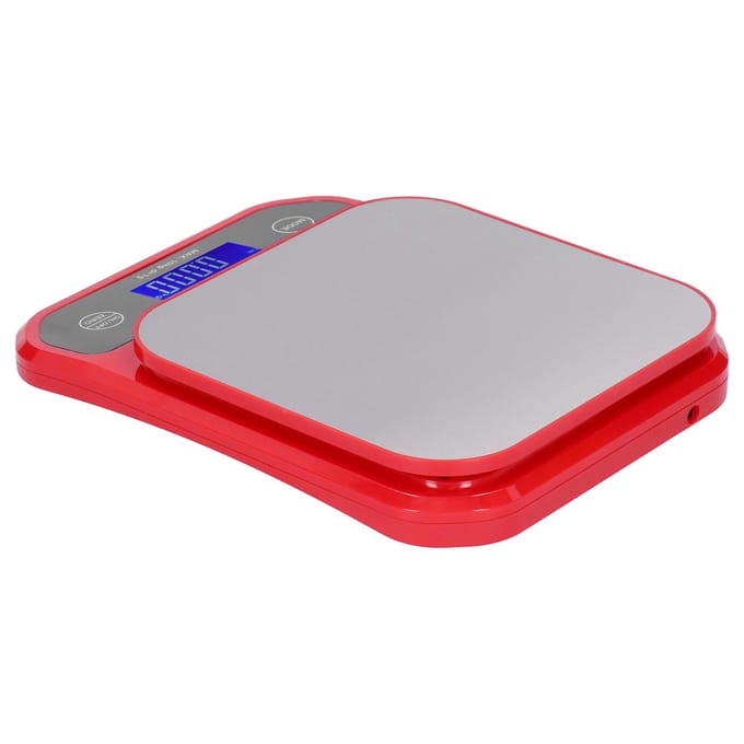 WHB28 10 kg/1 g LCD keukenweegschaal Elektronische digitale weegschaal Weegschaal voor thuisgebruik red