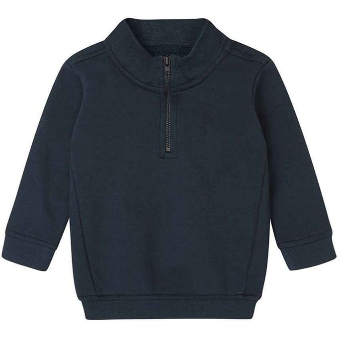Babybugz Sweatshirt met kwart rits voor baby's (Marine)