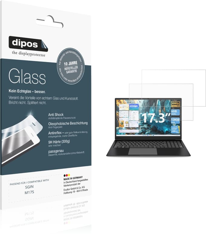 dipos – 2x Matte Pantserfolie geschikt voor SGIN M17S | 9H Screenprotector