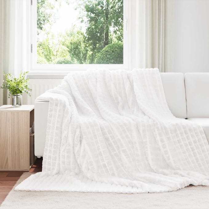 vidaXL Kleden 6 st Wit 240 x 220 cm 8.63 kg Fleece
