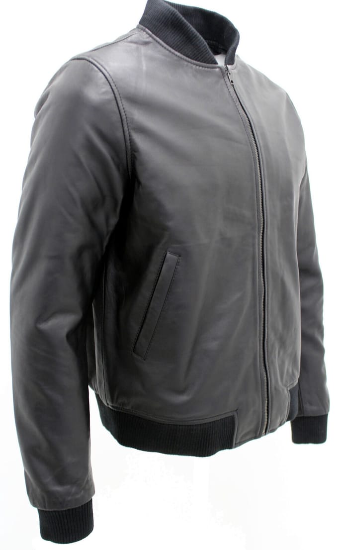 Varisty leren bomberjack