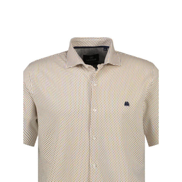 Lerros - Korte Mouw Overhemd - Mannen - M - 100 WHITE - Katoen - 2452331