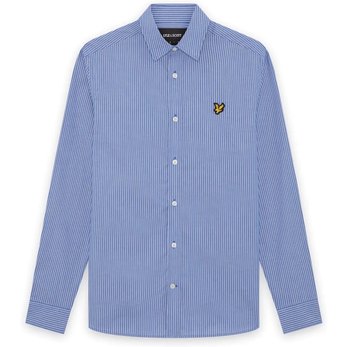 Hemd met lange mouwen en dubbele streep Lyle & Scott