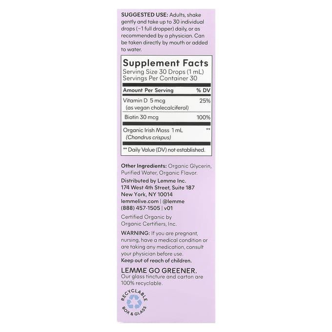 Biologische Zeemos Vloeibare Druppels, 30 ml(1 fl oz) white