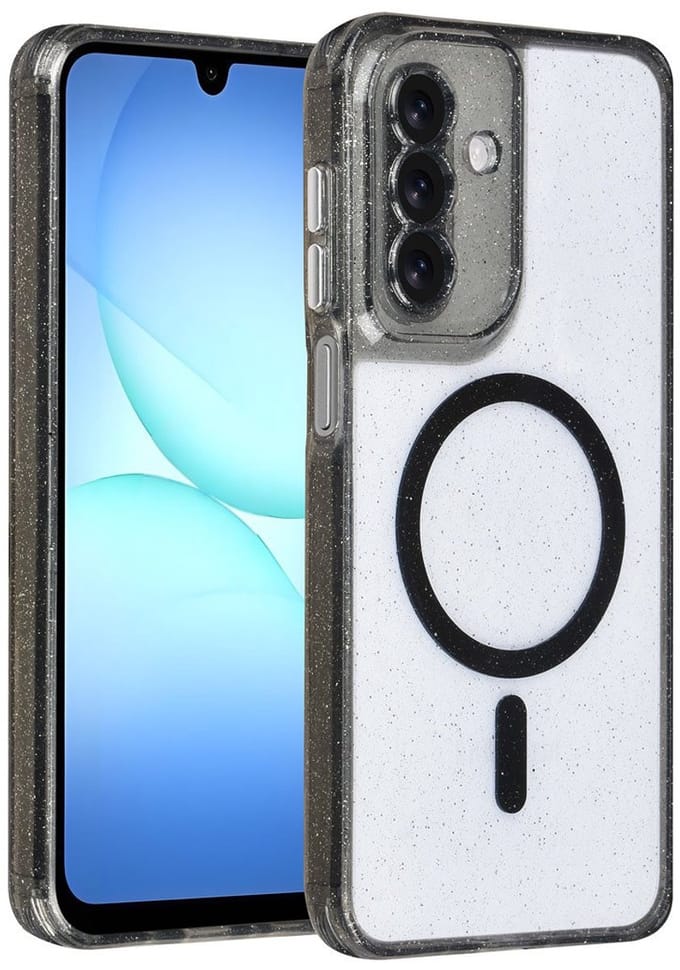 TUNIQ Back cover - Galaxy A17 - Zwart - Magsafe compatibel - Glitter design