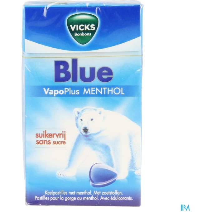 Vicks Past Blauw Z/suiker 40g