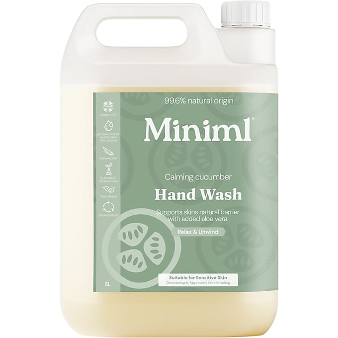 Miniml Handzeep Komkommer & AloÃ« Vera 5L Grootverpakking