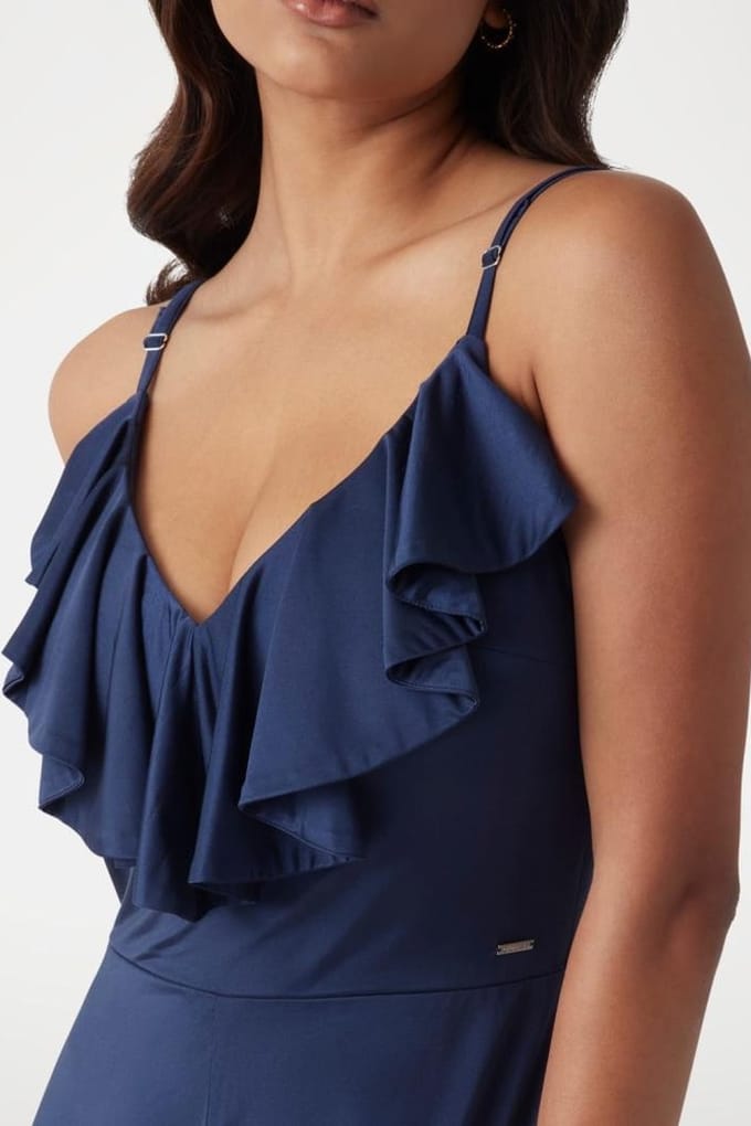 GUESS Eco Alice Slinky Overall Blackened Blue Größe: L | Jumpsuits Outlet | Damen | Blau