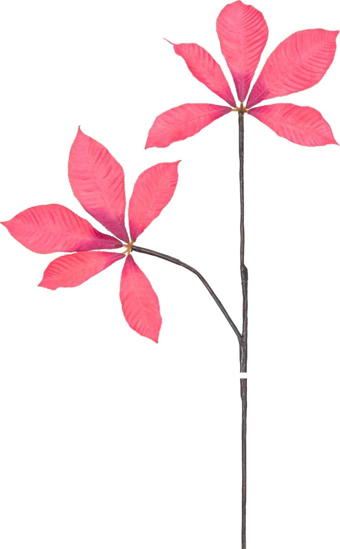 Kunsttak Kastanjeblad 63 cm rood