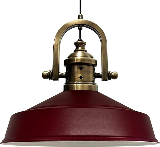 Bamyum Asletl Industriële Bordeaux Hanglamp Van Metaal