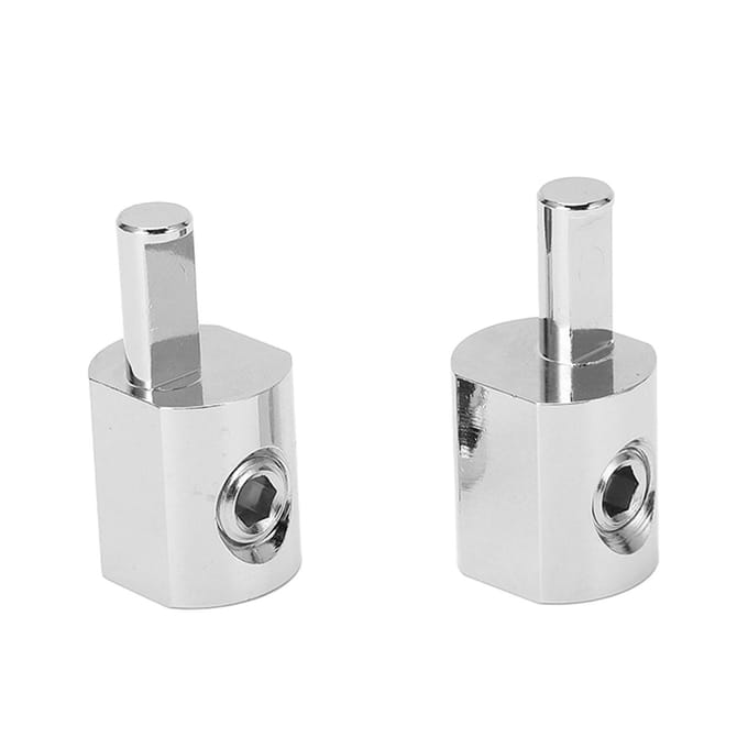 2 stuks Versterker Ingangsverloopadapter 10 Gauge naar 4 Gauge Vernikkeld 6061 Aluminium voor Auto's Boten white