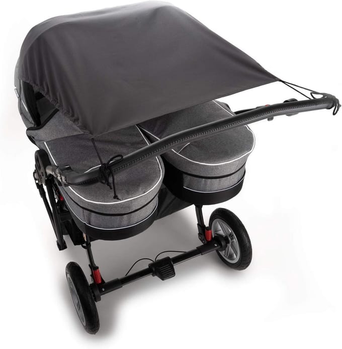 UV Bescherming Zonnescherm voor Kinderwagen Tweeling