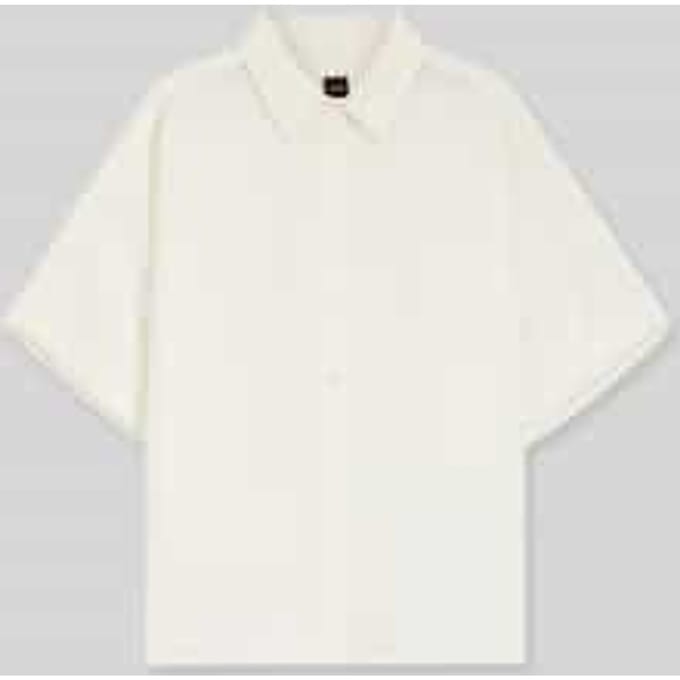 regular fit blouse van mix van linnen en viscose model 'BISENAS'