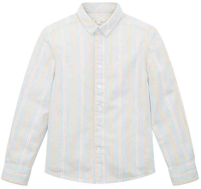 Tom Tailor 1033180 Overhemd Met Lange Mouwen Blauw 176 cm Jongen