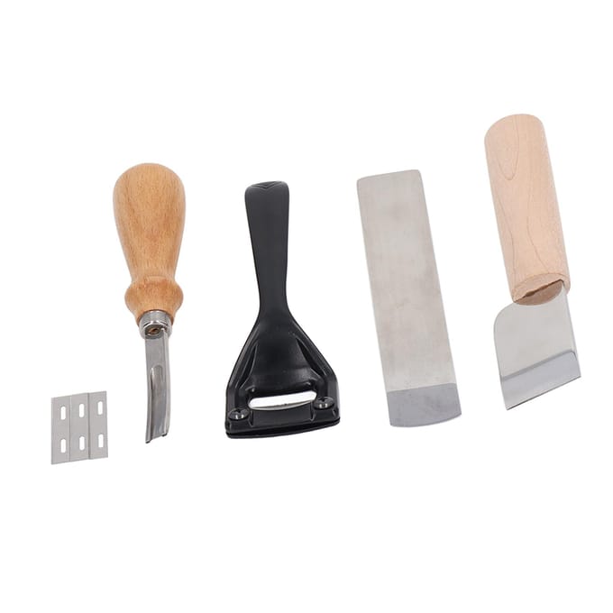 Metaal Leer Schilmes Set Eenvoudig Snijden Incisief Gebogen Handvat Veiligheidsafschuiner DIY Snijgereedschap Kits black